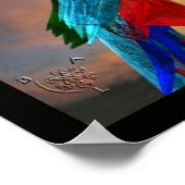 HYPER PARROTS/RODE ARA POSTER (Hoek)