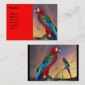 HYPER PARROTS/RODE ARA VISITEKAARTJE (Voorkant / Achterkant)