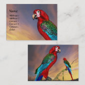 HYPER PARROTS/RODE ARA VISITEKAARTJE (Voorkant / Achterkant)