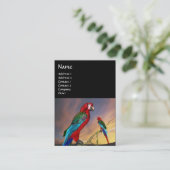 HYPER PARROTS/RODE ARA, zwart Visitekaartje (Staand voorkant)