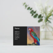 HYPER PARROTS/RODE ARA, zwart Visitekaartje (Staand voorkant)