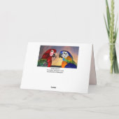 HYPER PARROTS/RODE EN BLAUWE ARA Moederdag Kaart (Achterkant)