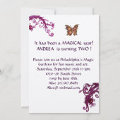 HYPER PARROTS/Second Birthday Party, Champagne Kaart (Achterkant)