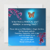 HYPER PARROTS/Second Birthday Party, Turquase Kaart (Achterkant)