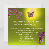 HYPER PARROTS / Tweede verjaardag, geel Kaart (Achterkant)