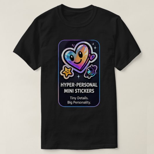 Hyper-Persoonlijke Mini Stickers | Aangepast Pers T-shirt (Design voorkant)