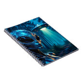 Hyper Realistic Alien en UFO in het bos Notitieboek (Rechterzijde)