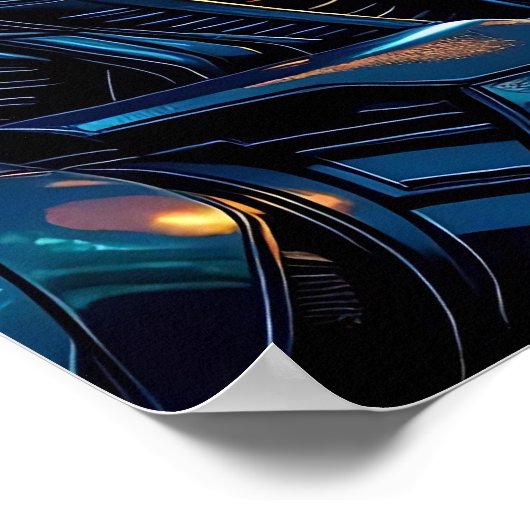 Hyper Realistic Alien en UFO in het bos Poster (Hoek)