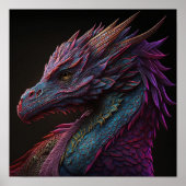 Hyper Realistic Dragon Art Poster (Voorkant)