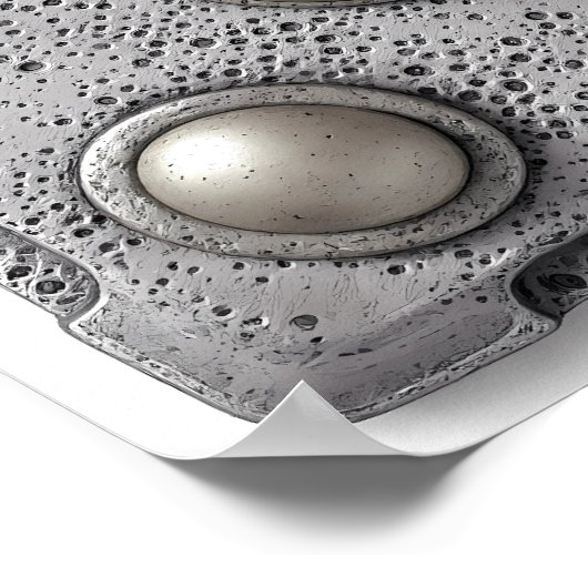 Hyper-Realistic Pitted Cast Iron Texture Template Poster (Hoek)