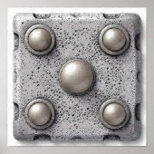 Hyper-Realistic Pitted Cast Iron Texture Template Poster (Voorkant)