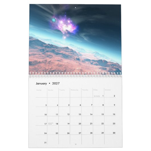 Hyper-realistische ontdekkingen (standaard) kalender (Jan 2027)