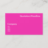 Hyper Roze Visitekaartje (Achterkant)