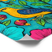 Hyper-Saturated Neon Pop Art Fabric Pattern Poster (Hoek)