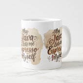 Hyper-Specific Coffee Pun Mug Grote Koffiekop (Voorkant rechts)