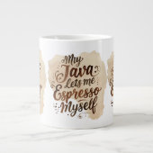 Hyper-Specific Coffee Pun Mug Grote Koffiekop (Voorkant)