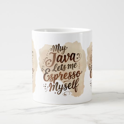 Hyper-Specific Coffee Pun Mug Grote Koffiekop (Voorkant)