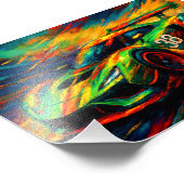 hyper stylized racing car foto afdruk (Hoek)