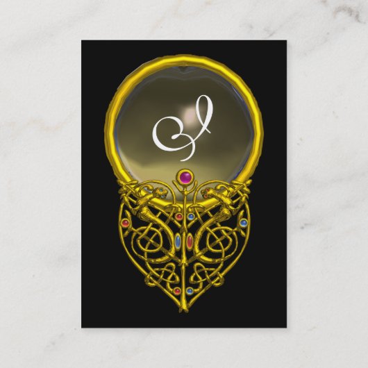 HYPER VALENTIJN AGATE MONOGRAM geel grijs zwart Visitekaartje (Achterkant)