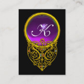 HYPER VALENTIJN AMETHYST MONOGRAM geel paars Visitekaartje (Achterkant)