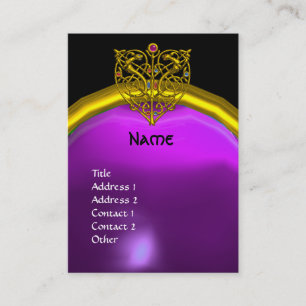 HYPER VALENTIJN AMETHYST MONOGRAM geel paars Visitekaartje