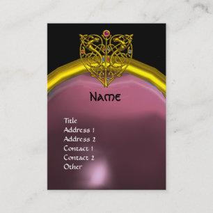 HYPER VALENTIJN AMETHYST MONOGRAM geel paars Visitekaartje