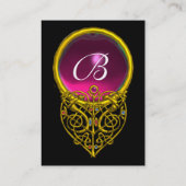 HYPER VALENTIJN AMETHYST MONOGRAM geel roze Visitekaartje (Achterkant)
