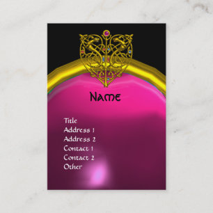 HYPER VALENTIJN AMETHYST MONOGRAM geel roze Visitekaartje