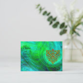 HYPER VALENTIJN, blauw groen rood geel Visitekaartje (Staand voorkant)