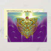 HYPER VALENTIJN / Gold Celtic Heart Feestdagenkaart (Voorkant / Achterkant)