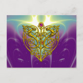 HYPER VALENTIJN / Gold Celtic Heart Feestdagenkaart (Voorkant)