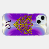 HYPER VALENTIJN GOLD CELTIC HEART MONOGRAM Paars Case-Mate iPhone Case (Achterkant (horizontaal))