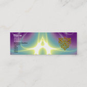 HYPER VALENTIJN, GOLD CELTIC HEART Paars Green Mini Visitekaartje (Voorkant)