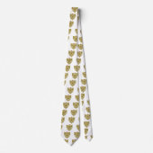 HYPER VALENTIJN / GOLD CELTIC HEART white Stropdas (Voorkant)