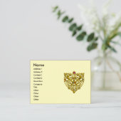 HYPER VALENTIJN/GOLD CELTIC KNOT HEART Crème Visitekaartje (Staand voorkant)