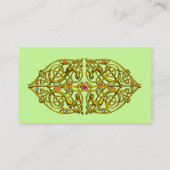 HYPER VALENTIJN, GOLD CELTIC KNOT HEART JEWEL Gree Visitekaartje (Achterkant)