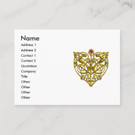 HYPER VALENTIJN GOLD CELTIC KNOT HEART, White Pear Visitekaartje