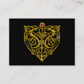 HYPER VALENTIJN, GOLD CELTIC KNOTS HEART Black Gre Visitekaartje (Achterkant)