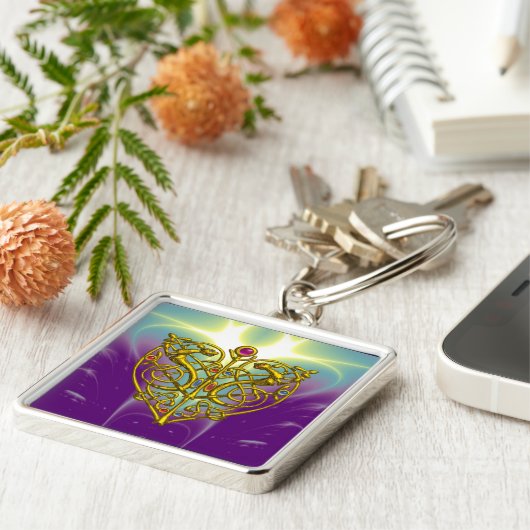 HYPER VALENTIJN/GOLD CELTIC KON NIET HARTEN IN PAA SLEUTELHANGER (Zijkant)