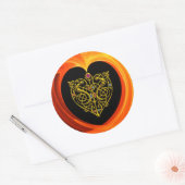 HYPER VALENTIJN GOLDEN HEART RONDE STICKER (Envelop)