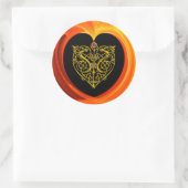 HYPER VALENTIJN GOLDEN HEART RONDE STICKER (Tas)