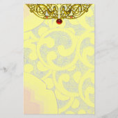 HYPER VALENTIJN Gouden Keltische knopen Gele werve Briefpapier (Achterkant)