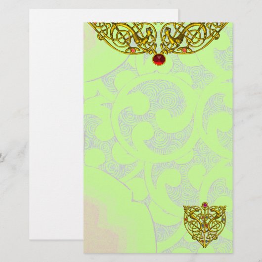 HYPER VALENTIJN, groen Briefpapier (Voorkant / Achterkant)