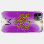 HYPER VALENTIJN HEART MONOGRAM Pink Fuchsia Paars Case-Mate iPhone Case (Achterkant (horizontaal))