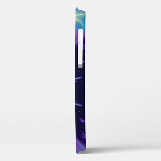 HYPER VALENTIJN MONOGRAM/GOLD HEART IN PAARSE BLAU Case-Mate iPhone CASE (Achterkant / Links)