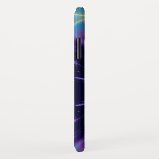 HYPER VALENTIJN MONOGRAM Paars blauw Case-Mate iPhone Case (Achterkant/rechts)