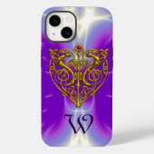 HYPER VALENTIJN MONOGRAM Pink Fuchsia Paars Case-Mate iPhone Case (Achterkant)