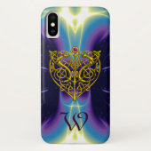 HYPER VALENTIJN MONOGRAM Pink Fuchsia Paars Case-Mate iPhone Case (Achterkant)