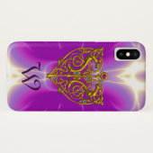 HYPER VALENTIJN MONOGRAM Pink Fuchsia Paars Case-Mate iPhone Case (Achterkant (horizontaal))