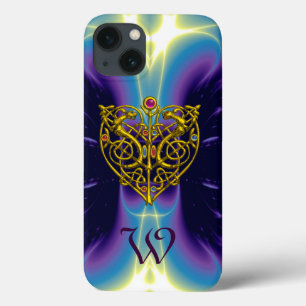 HYPER VALENTIJN MONOGRAM Pink Fuchsia Paars iPhone 13 Hoesje